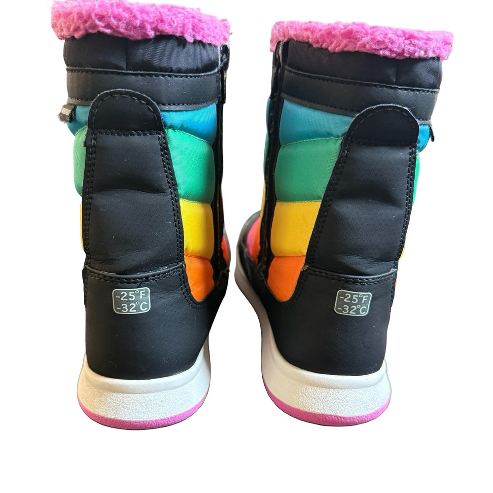 Merrell Alpine Puffer Waterproof Boots Kids 3M Multicolor Rainbow Winter Shoes - Picture 3 of 9